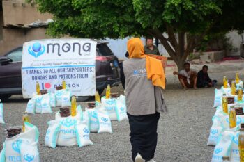 100 families with special needs receive food supplies from Mona Relief in Sana’a city