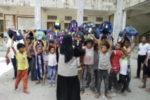500 school backpacks delivered to students in Hodeidah governorate in Western Yemen