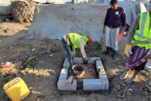 Mona Relief starts process to install five latrines to households at al-Khamees IDPs hosting site in Bani al-Hareth district