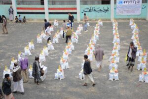 60 food aid baskets delivered in Sana’a by Mona Relief
