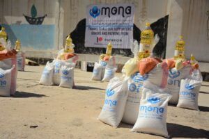 Food distribution in Sanaa for 100 families,