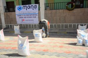 Food distribution for 90 families in Sanaa,