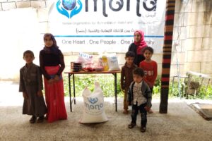10 widows in Sana’a received food baskets from Mona Relief